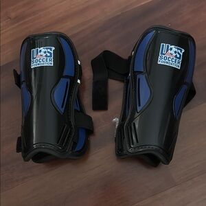 Black and Blue Soccer Shin Guards
